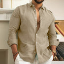 Camisa de Linho Premium Hombre [FRETE GRÁTIS]