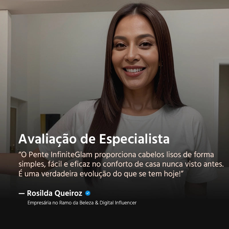 Pente Alisador de Cabelo 5 em 1 Sem Fio InfiniteGlam [FRETE GRÁTIS]