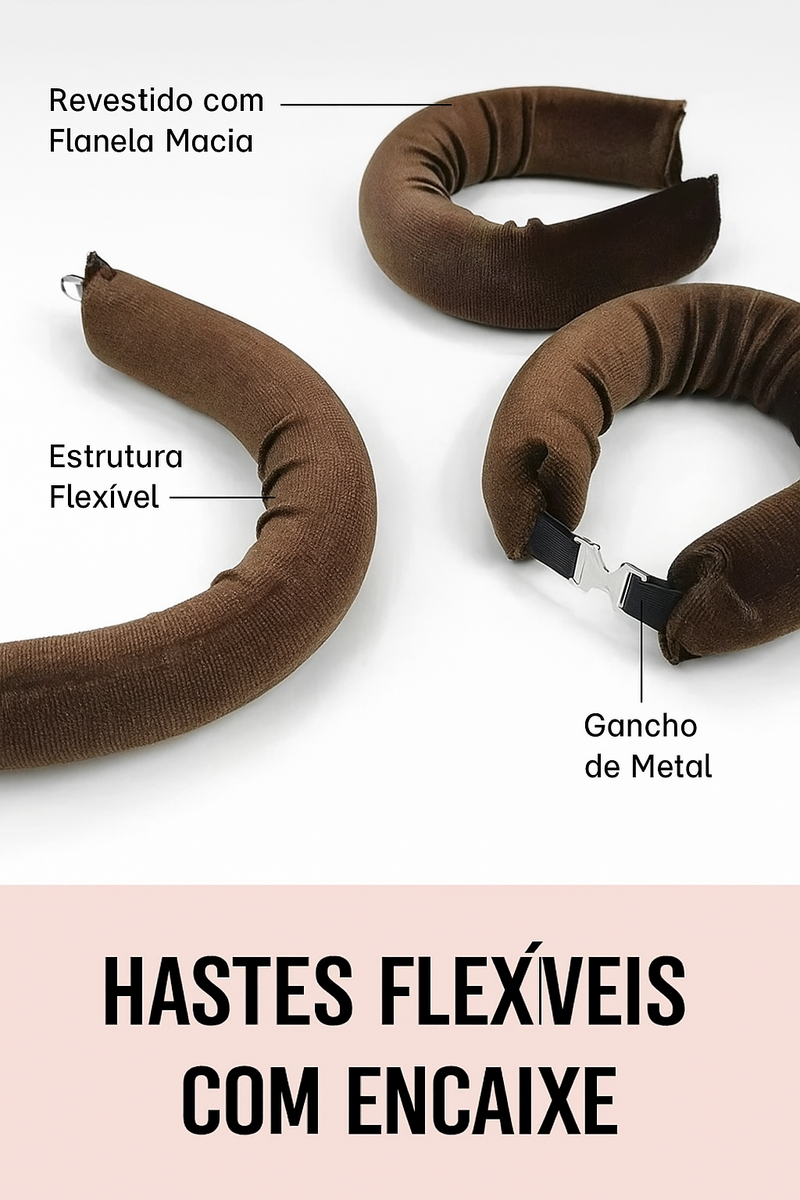 Kit Cachos dos Sonhos – Modelador Sem Calor + Lenço de Cetim [FRETE GRÁTIS]