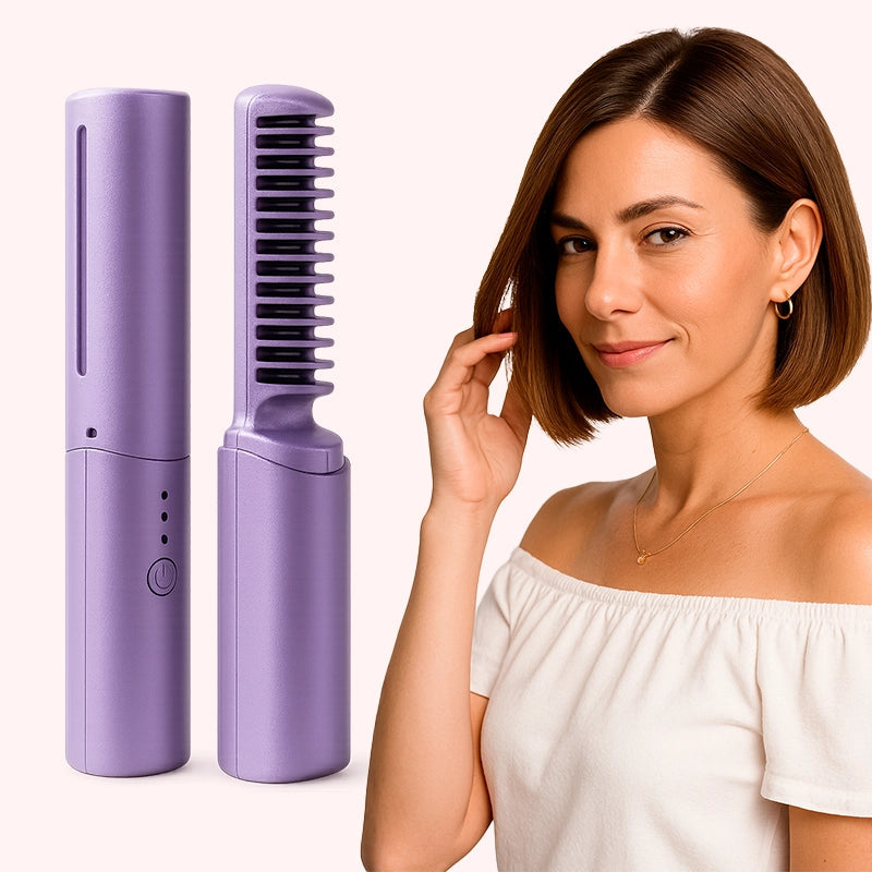 Pente Alisador de Cabelo 5 em 1 Sem Fio InfiniteGlam [FRETE GRÁTIS]