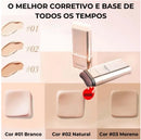 Corretivo Base Stick Coreano 2 em 1 – Cobertura Perfeita 100% Natural [Frete Grátis]