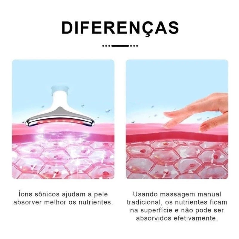 Massageador Facial com Fototerapia Anti-Rugas [FRETE GRÁTIS]