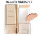 Corretivo Base Stick Coreano 2 em 1 – Cobertura Perfeita 100% Natural [Frete Grátis]