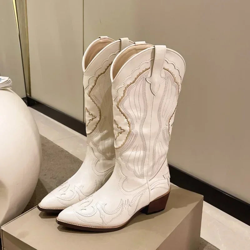 Bota Country Boho Branca