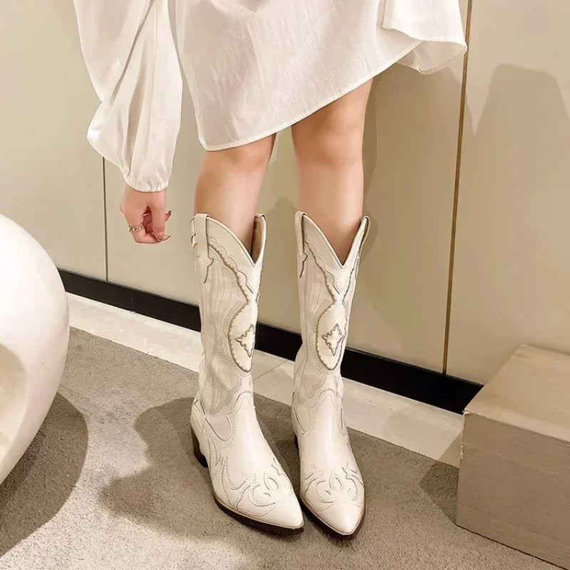 Bota Country Boho Branca