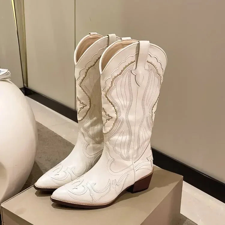 Bota Country Boho Branca