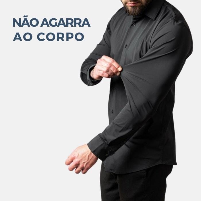 Camisa Social Lisa Conforto Anti Amassado [FRETE GRÁTIS]